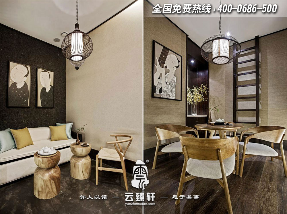 新中式吊灯餐厅茶楼图片
