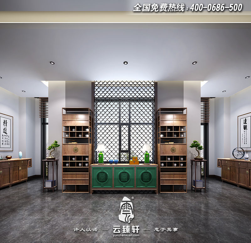 新中式茶空间设计效果图